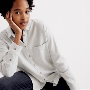 Madewell Sunday Flannel in Light Grey